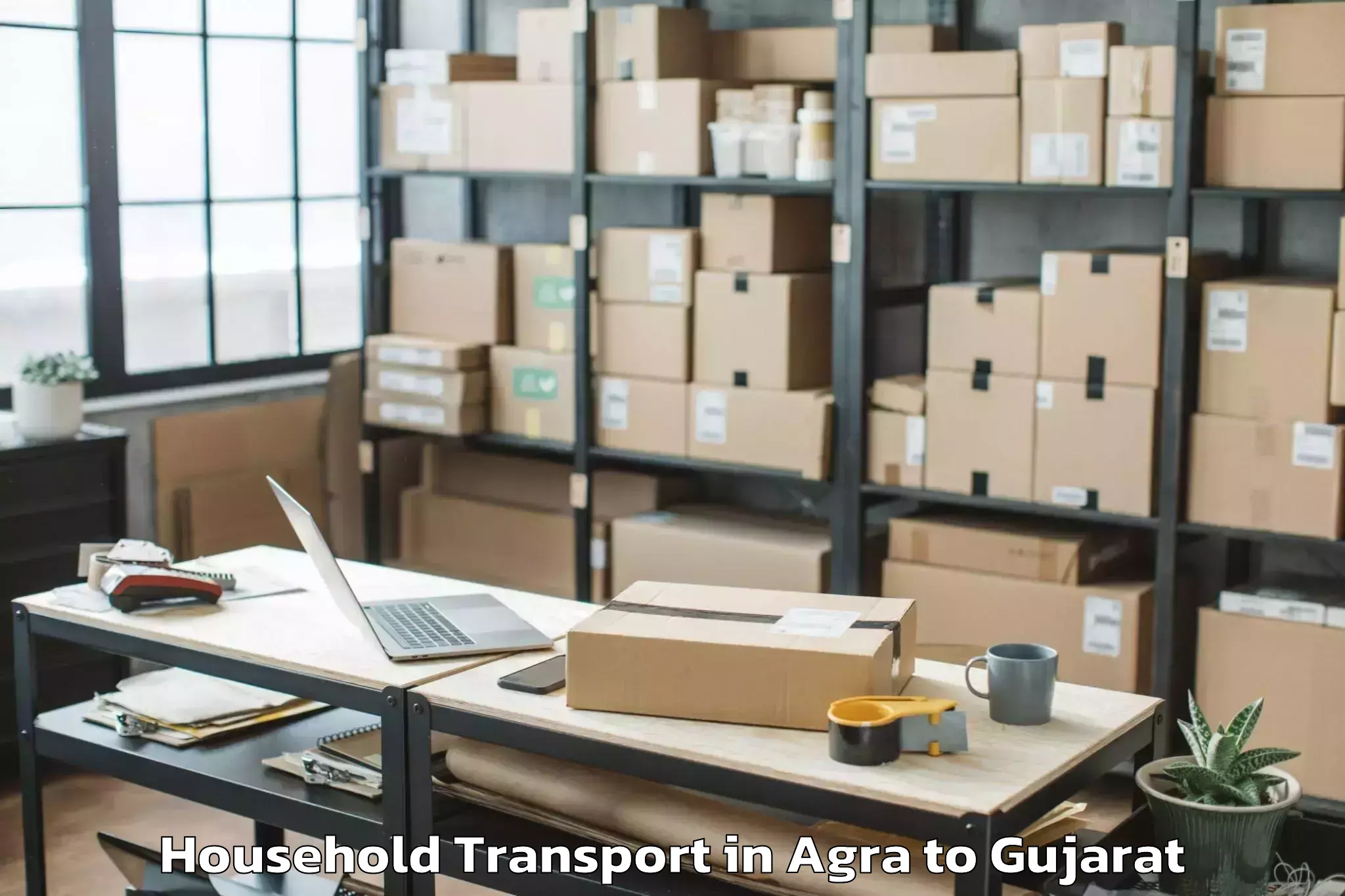 Top Agra to Gujarat Ayurved University Jam Household Transport Available